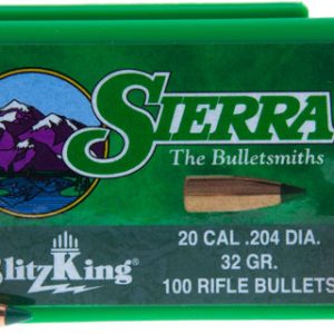 SIERRA BULLETS .20 CAL .204 - 32GR BLITZKING 100CT