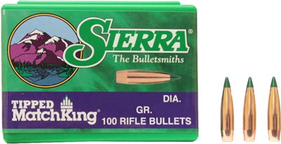 SIERRA BULLETS .30 CAL .308 - 155GR HP-BT MATCH TMK 100CT