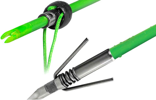TRUGLO BOWFISHING SPEED SHOT - ARROW W/SPRING FSHR PNT & SLDE