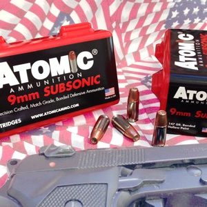 ATOMIC 9MM LUGER 147GR - SUBSONIC JHP 50RD 10BX/CS