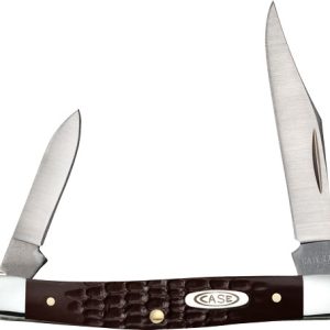CASE KNIVES JIGGED BROWN - SYNTHETIC SMALL PEN