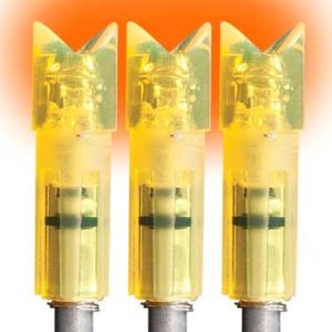 LUMENOK LIGHTED NOCK XBOW HD - ORANGE CRESCENT EASTON 3PK