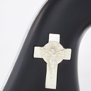 CIMARRON HOLY SMOKER 357MAG FS - 4.75" WHITE/SILVER CROSS BLACK