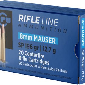 PPU 8MM MAUSER 196GR JSP - 20RD 10BX/CS