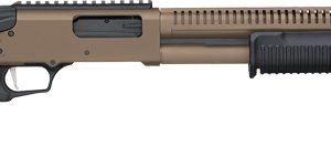 MOSSBERG 590R TACTICAL 12GA - 18.5" 6RD ADJ STK CYL FDE