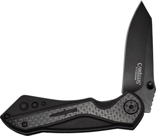 CAMILLUS MACHINE FOLDING KNIFE - 2.78" SS BLADE CARBON FIBER BL - Image 2