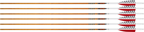 EASTON ARROW 6.5 CARBON LEGACY - 340 4" FEATHER LEFT HELI. 6PK