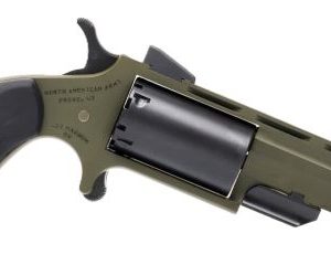 NAA HUNTSMAN MINI-REVOLVR - 22WMR 2" FIXED OD GRN RUBBER