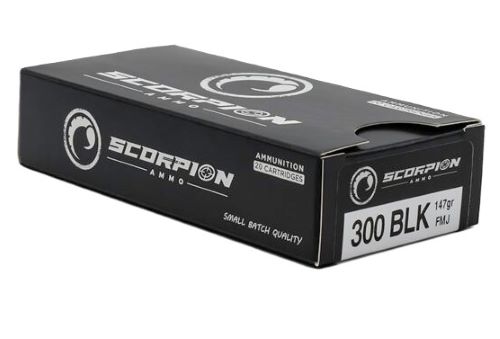 SCORPION 300 BLACKOUT - 147GR FMJ 20RD 10BX/CS