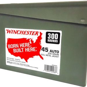 WINCHESTER 45 ACP 230GR FMJ-RN - CASE OF (2) 300RD CANS