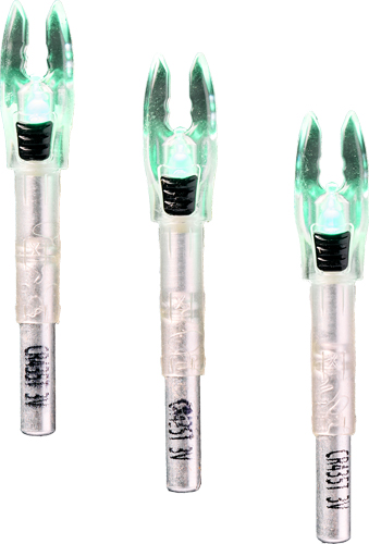 NOCKTURNAL SHIFT LIGHTED NOCK - UNIVERSAL GREEN 3PK