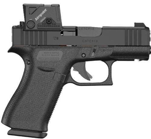 GLOCK 43X MOS8 9MM LUGER FS - 15 RD AIMPOINT COA RAILS BLACK