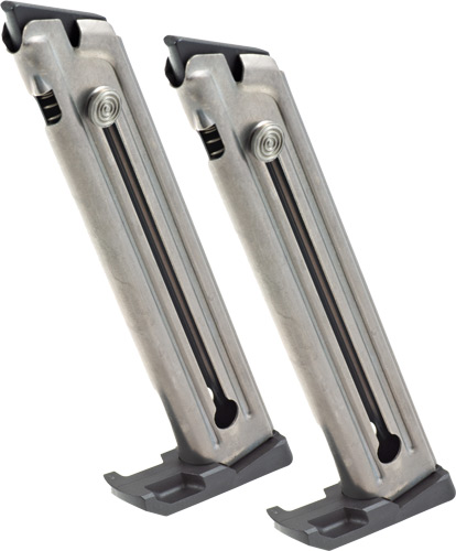 RUGER MAGAZINE MK IV 22/45 - 22LR 10RD NICKEL 2-PK